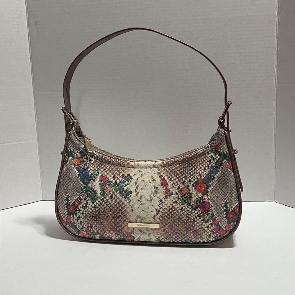 NWOT BRAHMIN Intuition Kyrie Snake Print Shoulder Bag